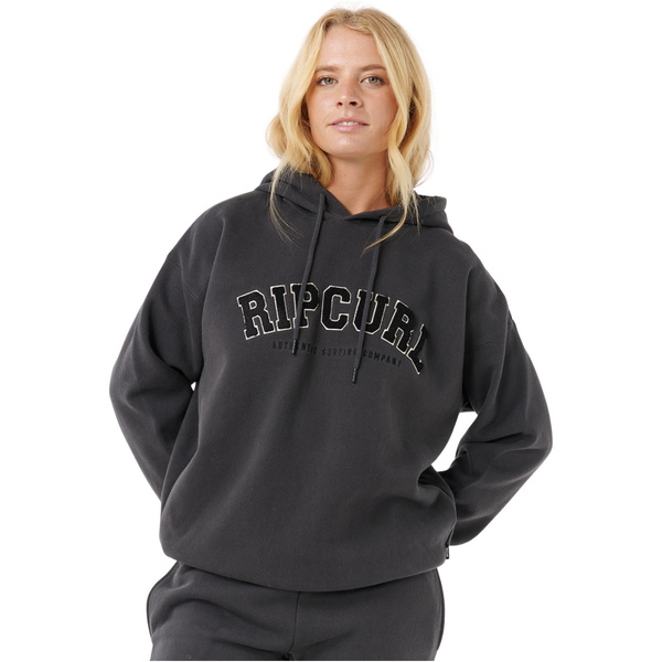 2025 Rip Curl Womens Varsity Hoodie 08HWFL - Washed Black